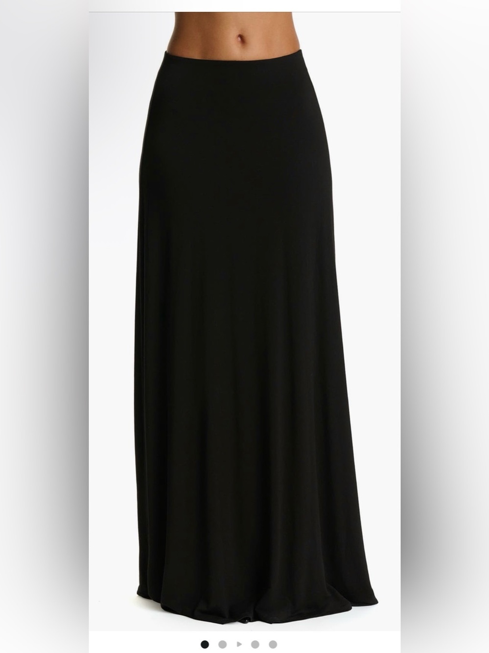naked wardrobe Black Maxi Skirt - Smooth Full-Length Panel